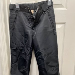 Kids teens ski pants winter pants size 10/12 black snow pants
